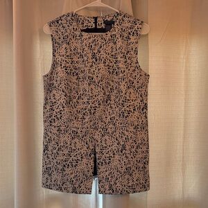 Doncaster Black and White Patterned sleeveless top